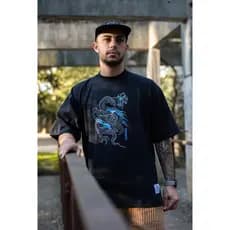 Camiseta Oversized Chronic  Linha Premium Malhão Dragon