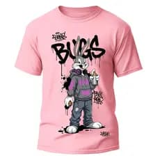Camiseta Bugs Bunny Descolada Estilo Artista de Rua