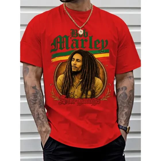 Camiseta Bob Marley Six Gangs Masculina Estampa Reggae Icônica - Estilo Impactante