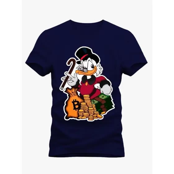 Camiseta Masculina Tio Patinhas - Quem disse que dinheiro não traz estilo nunca viu essa camiseta