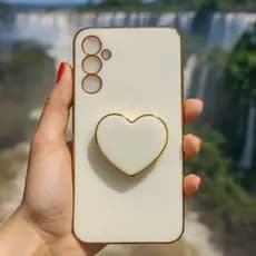 Capinha com Suporte de Coração para Samsung M12 M13 M14 M15 M23 M32 M33 M34 M35 M53 M54 M55