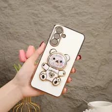 Capinha Celular Com Suporte De Urso para Samsung M12 M13 M14 M15 M23 M32 M33 M34 M35 M53 M54 M55
