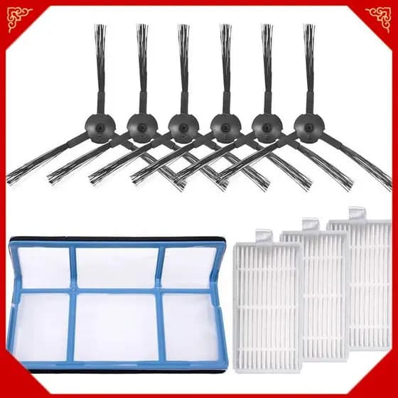 Kit De Acessórios De Substituição Para ILIFE V3 V3S V5 V5S V5S Pro Robô Aspirador Filtro Filtros Escovas Laterais