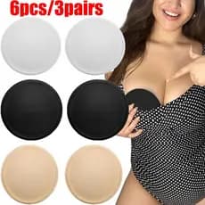 3 Pares Mulheres Esponja De Espuma Para Inserir Copos De Peito Push Up Mamas Falsas Laváveis