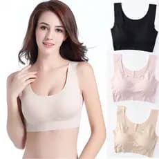 Sem Costura Anel De Aço Seda Gelo Reunido Roupa Interior À Prova De Choque Yoga Undershirt Tipo Plus Size Sutiã Feminino