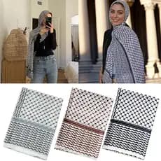 Lenço Islâmico Da Palestina Chiffon Keffiyeh Hijab Shawls