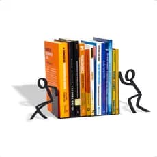 Bibliocanto Suporte Porta Livros Em Aço Toni Cor Preto Geguton Aparador Organizador Livro Biblioteca