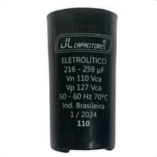 Capacitor Eletrolítico Partida Motores 216-259uf 50-60 Hz 70°C 127Vca 110v JL Capacitores