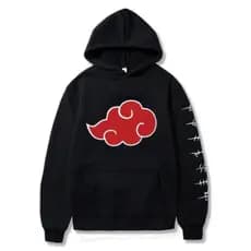 Moletom Canguru Frio Inverno Com Bolso Capuz Akatsuki Anime Naruto
