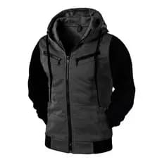 Moletom Blusa de Frio Ziper Jaqueta com Ziper no Bolso Cores Casaco Flanelado Slim