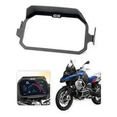 Moldura Com Viseira Anti-furto Painel Tft Bmw Gs R1200 Gs R1250 Protetor Resistente Em Aço Carbono