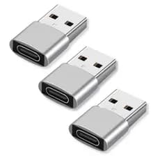 Conversor Mini Adaptador Usb Tipo C Fêmea Para Usb Macho 3 Unidades