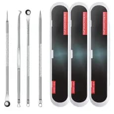 Kit 12 Pçs Acne Espinha Extrator De Cravos Profissional Removedor Ponta Dupla Pinça Extrator Agulha