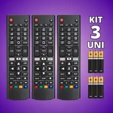 Kit 3 Controle Remoto Compatível Com LG Smart Tv 4k Botões Netflix Amazon - Escolha Seu Kit