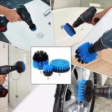 Kit Para Limpeza Pesada 03 Escova Rotativa Para Parafusadeira Furadeira