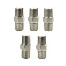 Kit com 5 Niple Rosca 1/4 X 1/4 - Npt - Aço