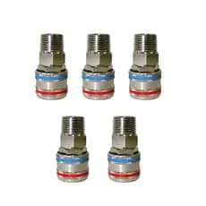 Kit com 5 - Engate Rápido Ar Comprimido Rosca 1/2 Macho -