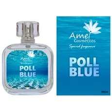 Perfume Poll Blue Masculino Amei Cosméticos Alta Fixação 33% de Essência Importada Parfum