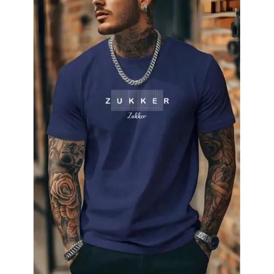 Camiseta Masculina 100% algodao Camisa Gola Redonda Blusa Fio 30.1