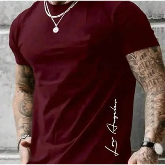 TM Store Camiseta Masculina Los Angeles 100% Algodão Gola Redonda Respiravel LANÇAMENTO