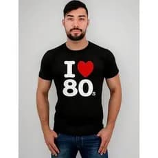 Camiseta Camisa I Love Anos 80s Camisas Anos 80 Masculina