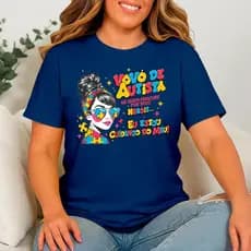 Camiseta Básica vovó De Autista - Vovó Atípica - Vó De Criança Tea