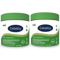 Kit 2x500g Creme Hidratante Corporal Facial Pele Seca Sensível Extra Seca Sem Perfume Hidratação Intensa Vitalizy