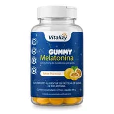 Melatonina Gummy 30 Gomas Sabor Maracujá Suplemento Alimentar Original Noite Vitalizy