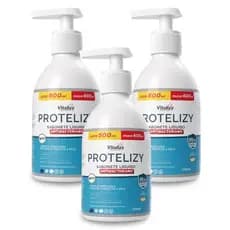 Kit 3x500ml Sabonete Líquido Antibacteriano Elimina 99,9% das Bactérias Limpeza Profunda Hidrata Corpo e Mãos Vitalizy