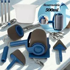 Rolo De Pintura Com Reservatorio de 500ml Kit 6 Peças acessórios para acabamento
