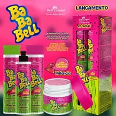 Kit Capilar BabaBell Melancia Bell Corpus 4 Itens Shampoo Condicionador Finalizador Máscara
