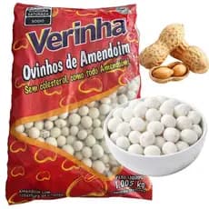 Ovinho de Amendoim 1kg Crocante Salgadinho Snacks de Polvilho Delicioso Premium