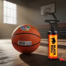 Kit Bola de Basquete tamanho oficial Texturizada + Bomba de ar