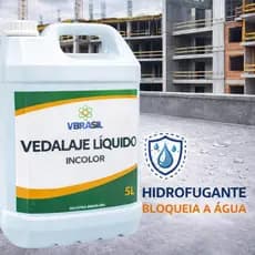 VBrasil Impermeabilizante Líquido Incolor 5L - Alta Cobertura, Proteção Antimofo, Não Forma Filme