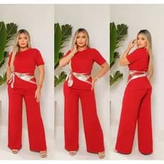 Conjunto Feminino Premium Ana Ruga Não Amassa Blusa Oversized e Calça Pantalona | AleStyle