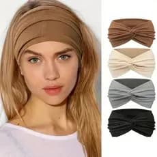 Faixas de Cabeça, Estilo Turbante com Nó para Yoga, Corrida & Esportes