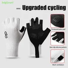 BDGF Verão Respirável Meio Dedo Luvas De Ciclismo Ultraleve Bicicleta De Estrada Anti-Deslizamento Almofada De Silicone