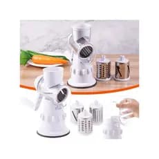 Ralador de Queijo Fatiador Legumes Cortador Vegetais Manual 4 em 1  Cozinha Giratorio Manivela Multifuncional