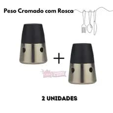 kit 2 Pesos Universal Para Panela de Pressão cromado com rosca 1464