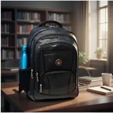Mochila Masculina Escolar Faculdade Executiva de Couro Sintetico Reforçada REF910