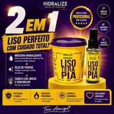 Mascara + Oleo Reparador de Pontas Lisoterapia 60ml 2 em 1 Hidratação Reconstruçao Capilar