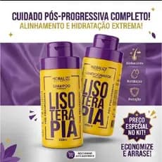 Shampoo + Condicionador Lisoterapia 500ml Hidralize Pós Progressiva Hidratação e Brilho Intenso
