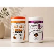 KIT Bomba Cachos Creme de Pentear 2 em 1 Definição dos Cachos 1KG Super