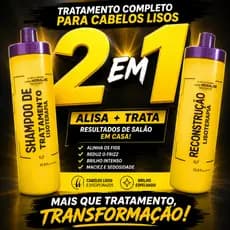 Kit Lisoterapia Shapoo Tratamento 1L + Recontrução Lisoterapia 1L 2 em 1