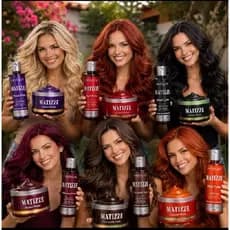Kit Shampoo + Creme Tonalizante MATIZZE Sem Amônia Avelã Preto Marsala Loiro Hidralise