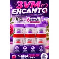 Kit Desodorante Creme Antitranspirante Tabu 55G 6 Unidades Vermelho e Lilas