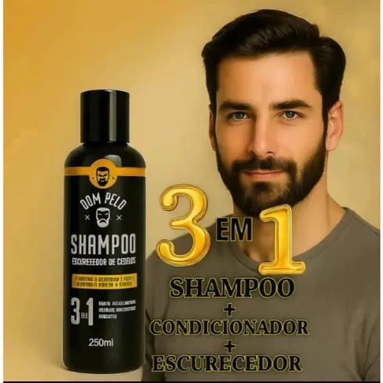 Shampoo Escurecedores Dom Pelo 250ml-- Reduz Pelos Brancos DOM PELO