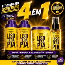 Kit Lisoterapia 4 em 1 Shampoo + Condicionador + Oleo 60ml + Mascara Rec Lisoterapia Hidralize