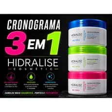 Cronograma Capilar Mascara Hidratação Nutrição Reconstrução Tratamento Hidralize Envio Imediato 3em1