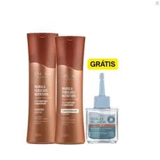 Kit Amend Marula Shampoo E Condicionador + Reparador de Pontas Amend Gold Black